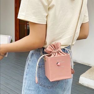 Peach crossbody bag